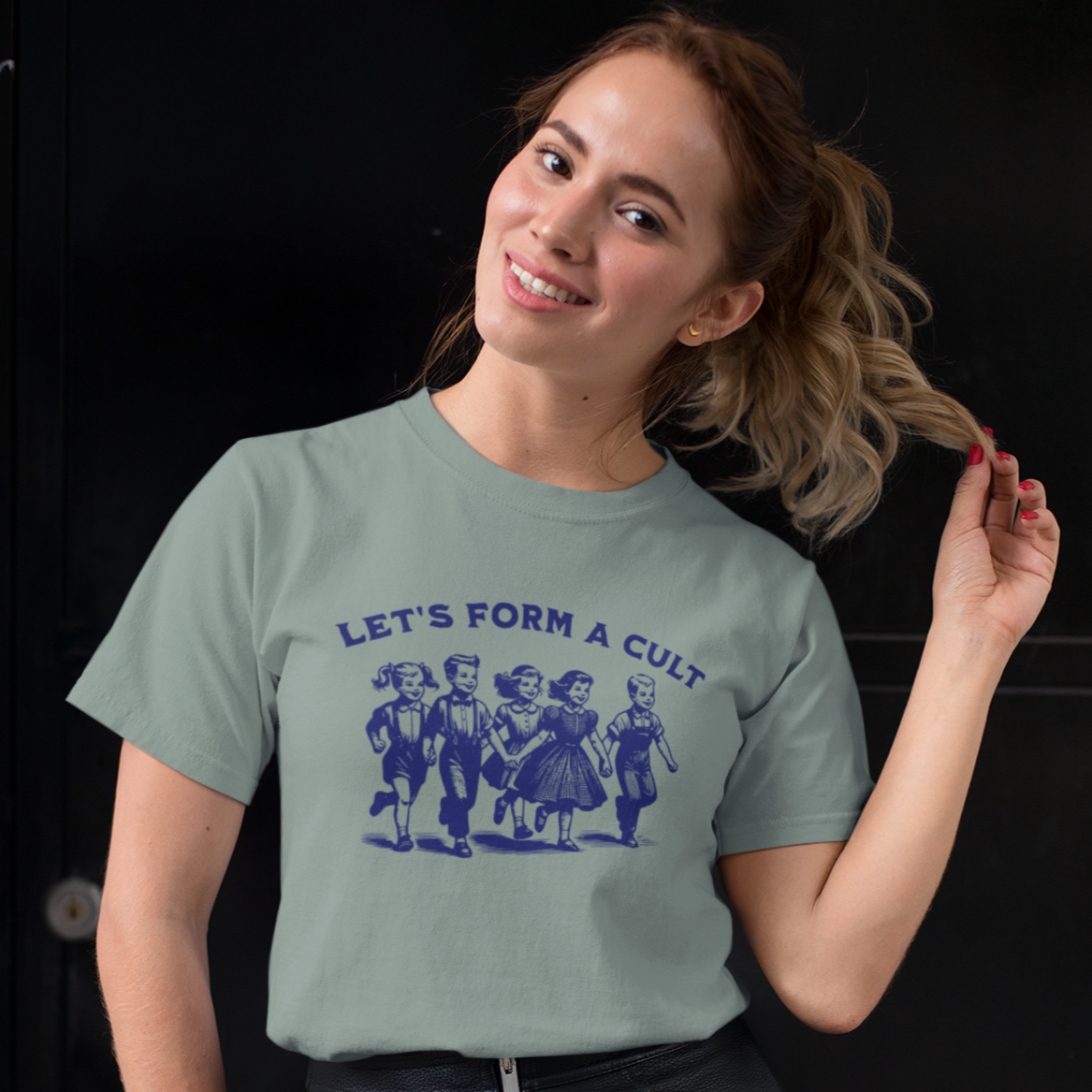 Let's Form A Cu** Vintage Unisex T-Shirt - Comfort Colors 1717 in 8 Colors