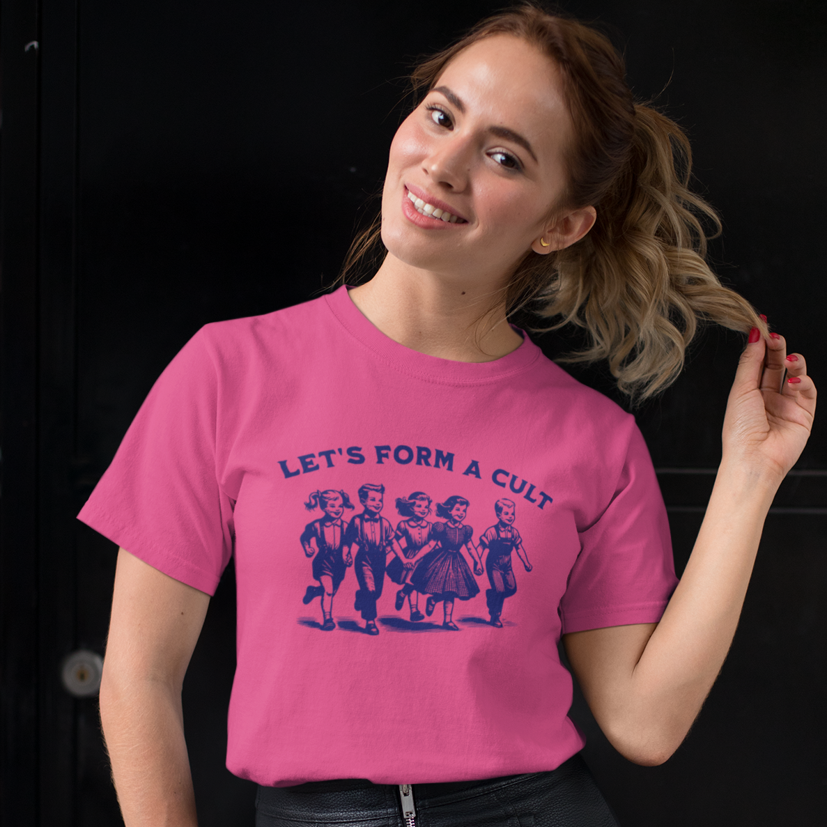 Let's Form A Cu** Vintage Unisex T-Shirt - Comfort Colors 1717 in 8 Colors